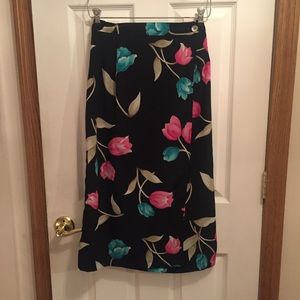 Vintage Floral wrap around skirt